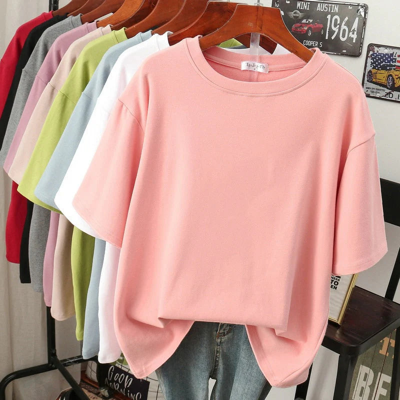 Komfortables, lockeres Damen T-Shirt — Vayrani — Ansicht 2 — Farbe Rosa