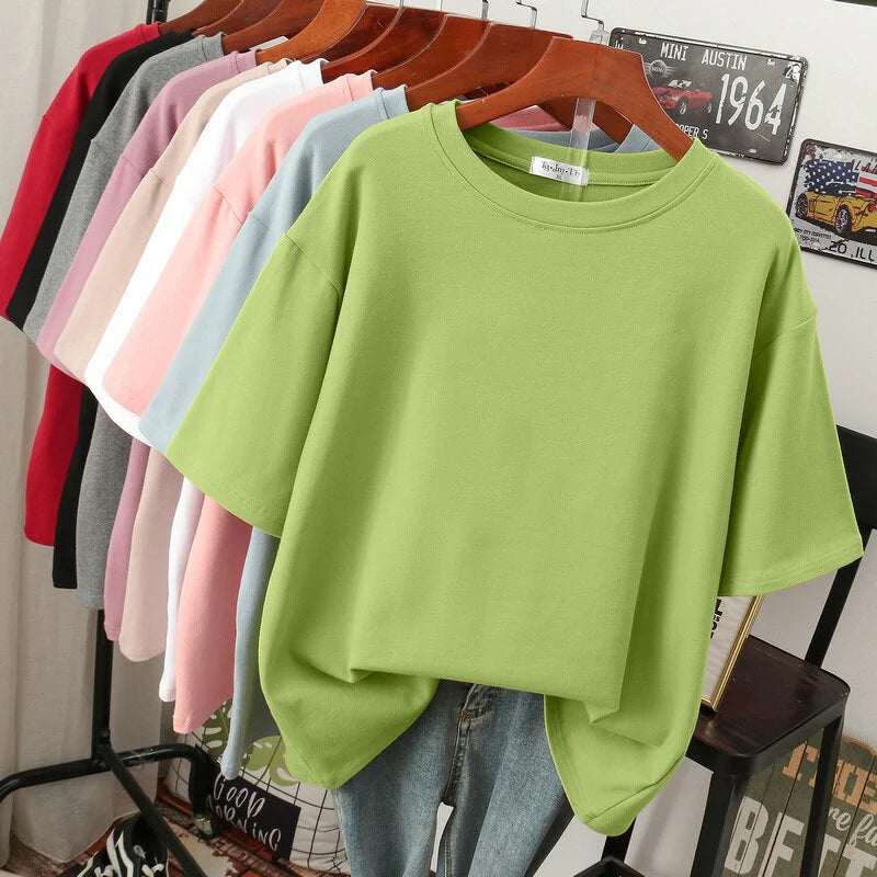 Komfortables, lockeres Damen T-Shirt — Vayrani — Ansicht 3 — Farbe Grün
