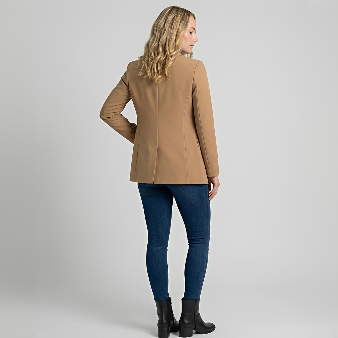 Stilvoller Damenblazer — Vayrani — Ansicht 2 — Farbe Weiß