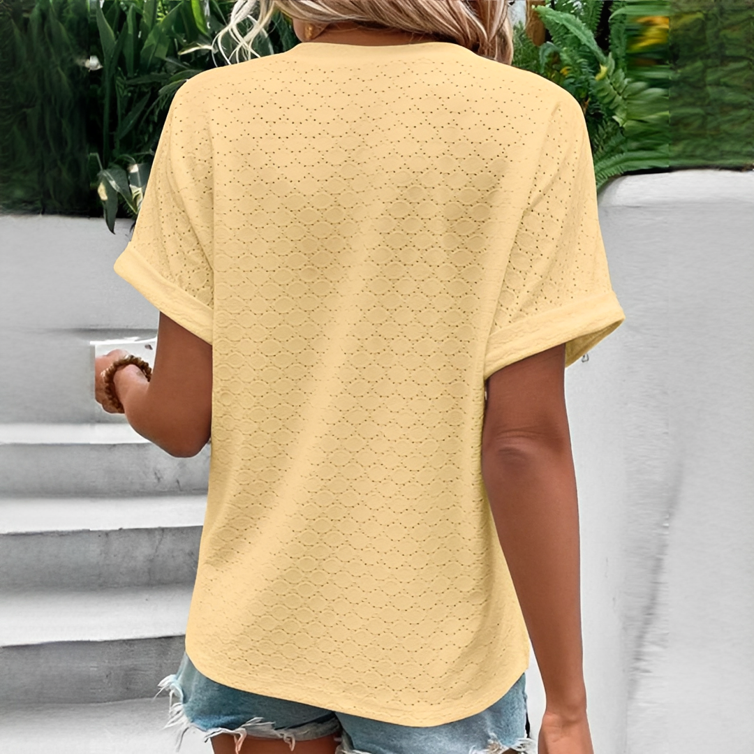 Elegante Bluse für Damen — Vayrani — Ansicht 2 — Farbe Gelb