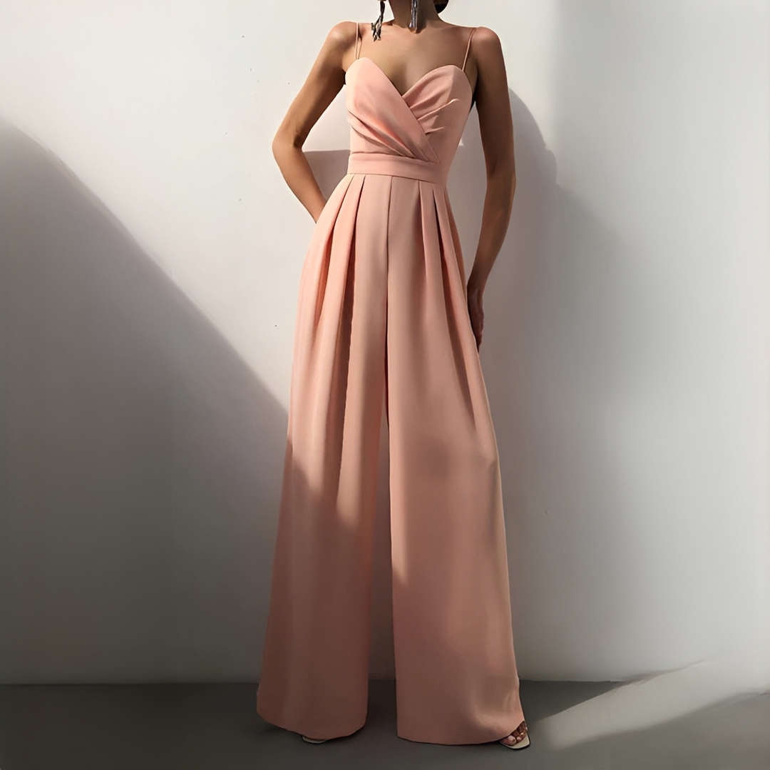 Stilvoller und eleganter Damen-Jumpsuit — Vayrani — Ansicht 2 — Farbe Gelb