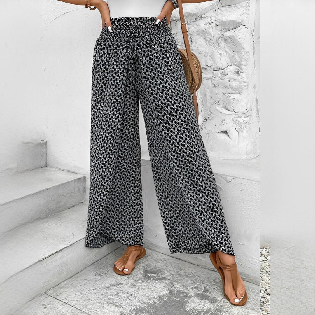Elegante Damen-Sommerhose — Vayrani — Ansicht 2 — Farbe Schwarz