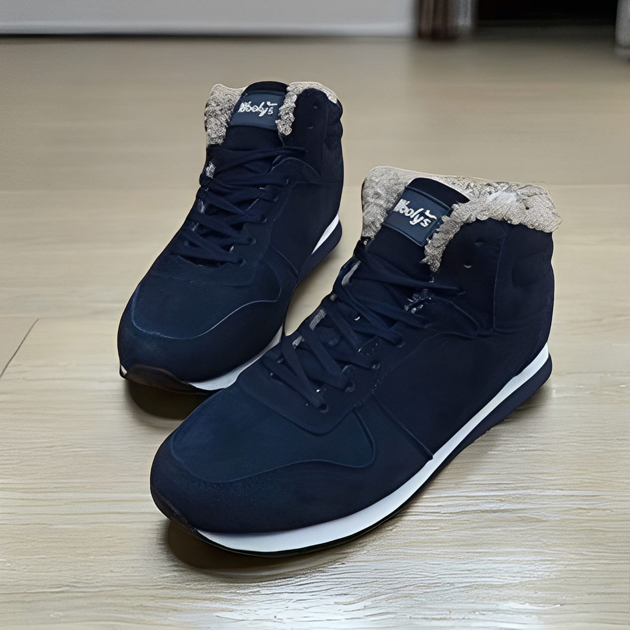 Stylische, warme Winterstiefel für Herren — Vayrani — Ansicht 2 — Farbe Blau