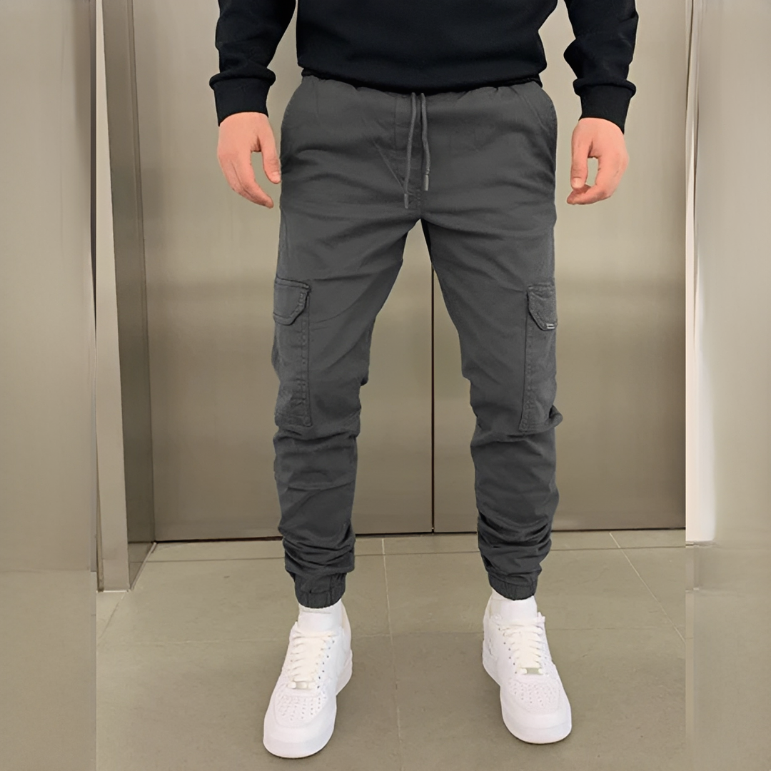 Bequeme Herren Cargo-Hose — Vayrani — Ansicht 4 — Farbe Grün