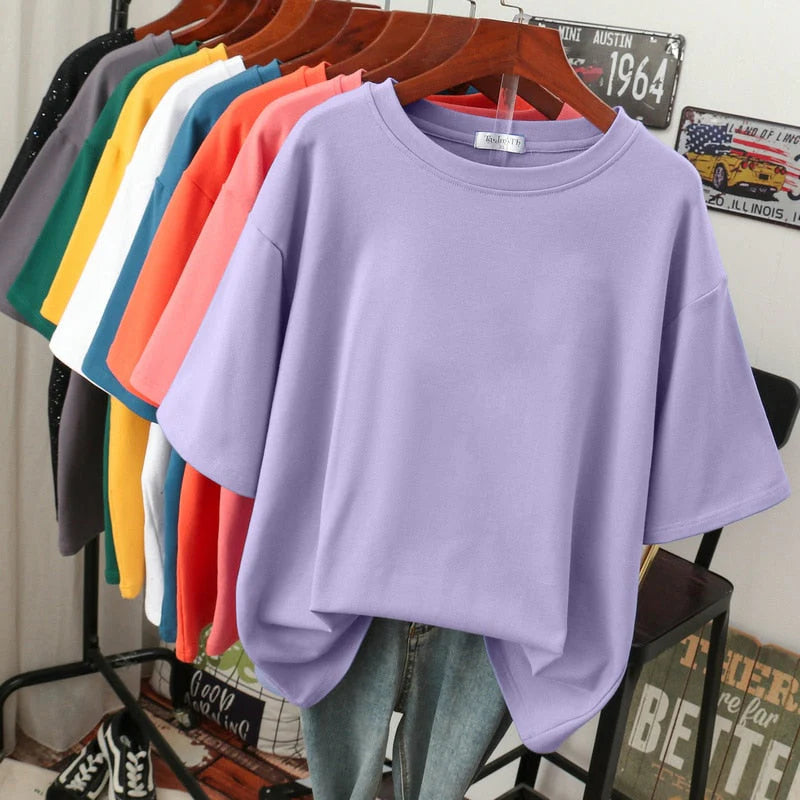 Komfortables, lockeres Damen T-Shirt — Vayrani — Ansicht 4 — Farbe Lila