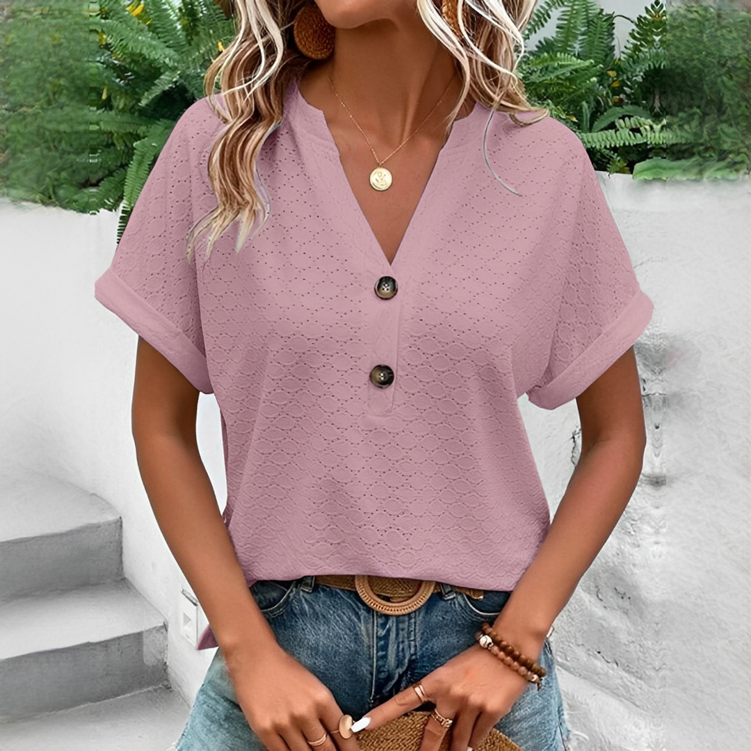 Elegante Bluse für Damen — Vayrani — Ansicht 4 — Farbe Rosa