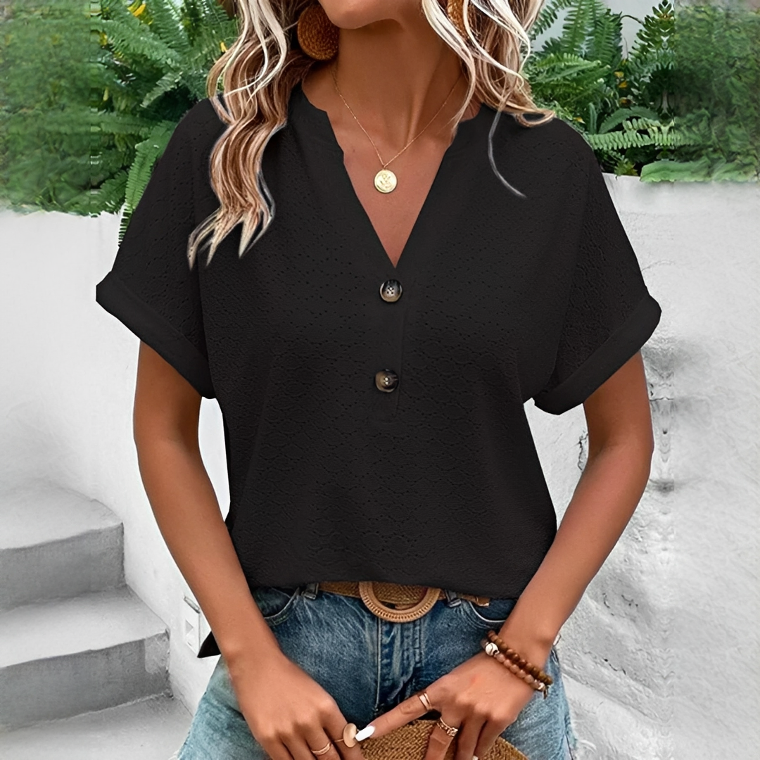 Elegante Bluse für Damen — Vayrani — Ansicht 6 — Farbe Schwarz