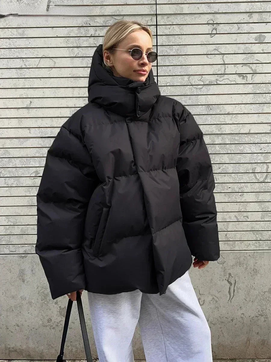 Moderne Oversized-Jacke — Vayrani — Ansicht 3 — Farbe Schwarz