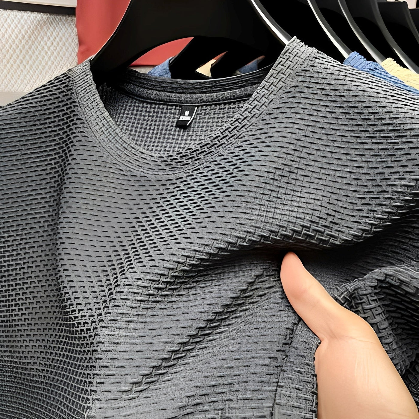 Elegantes Sommer T-Shirt für Herren — Vayrani — Ansicht 4 — Farbe Grau