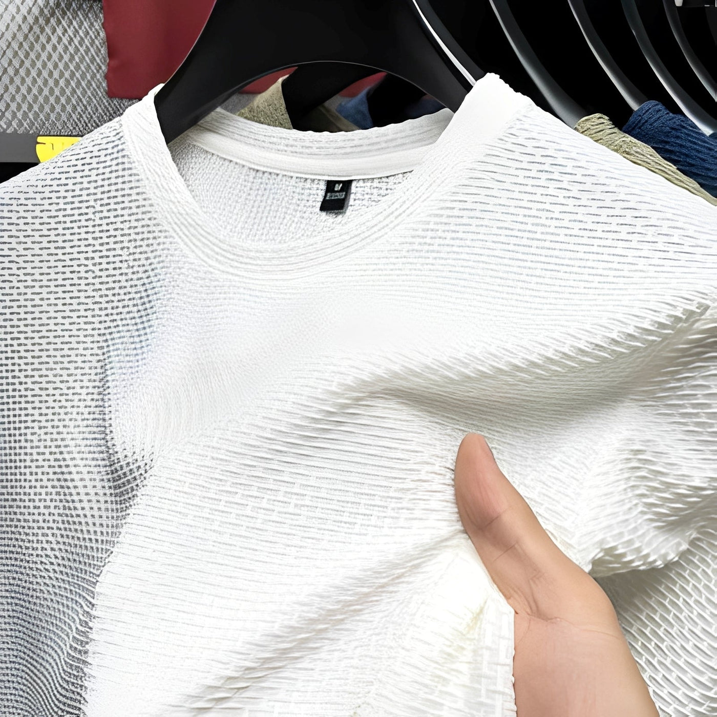 Elegantes Sommer T-Shirt für Herren — Vayrani — Ansicht 2 — Farbe Weiß