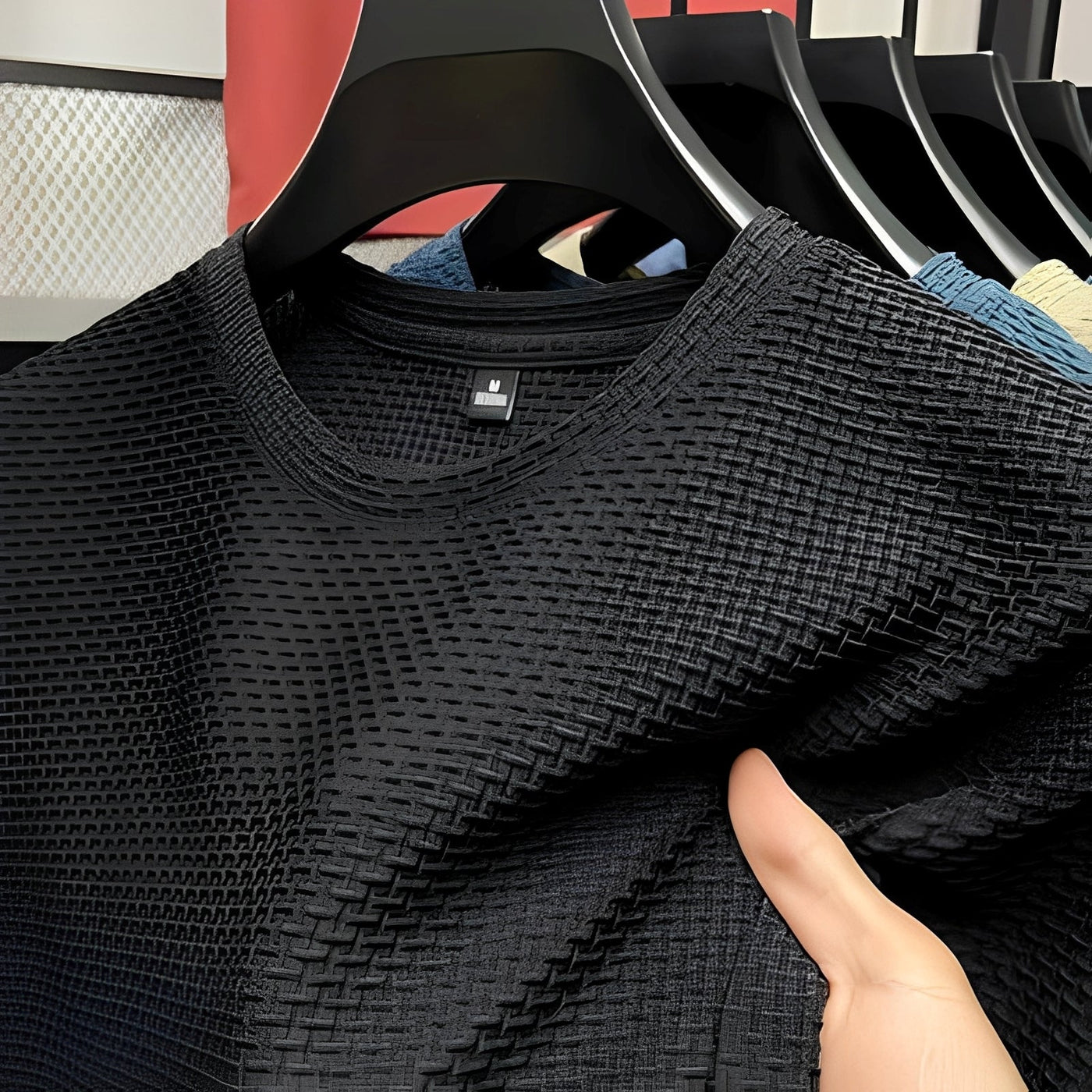 Elegantes Sommer T-Shirt für Herren — Vayrani — Ansicht 6 — Farbe Schwarz