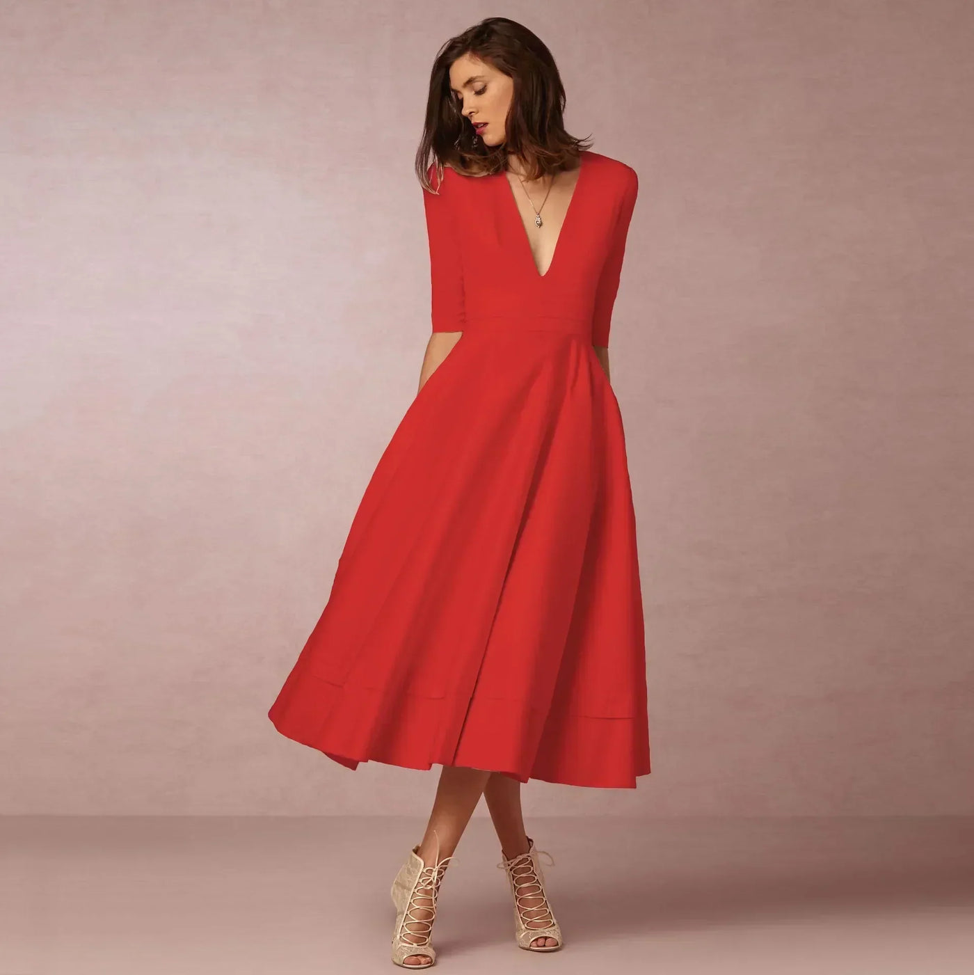 Elegantes Abendkleid — Vayrani — Ansicht 5 — Farbe Rosa