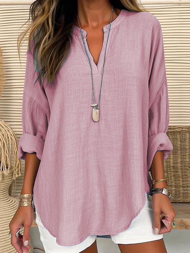 Komfortable Bluse — Vayrani — Ansicht 3 — Farbe Rosa