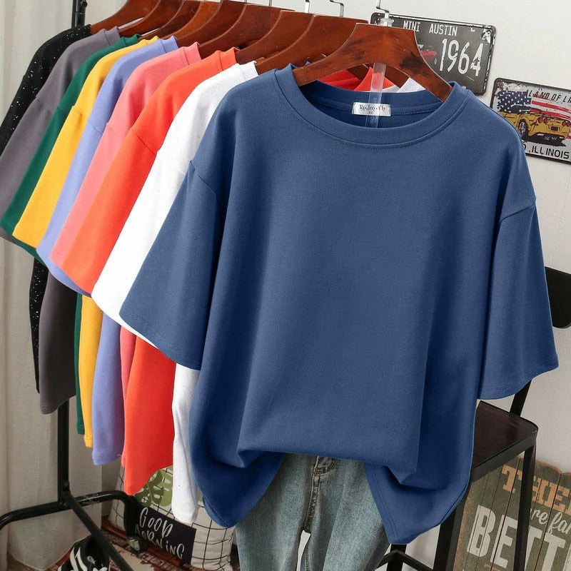 Komfortables, lockeres Damen T-Shirt — Vayrani — Ansicht 6 — Farbe Blau