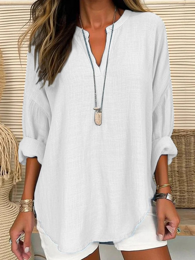 Komfortable Bluse — Vayrani — Ansicht 4 — Farbe Weiß