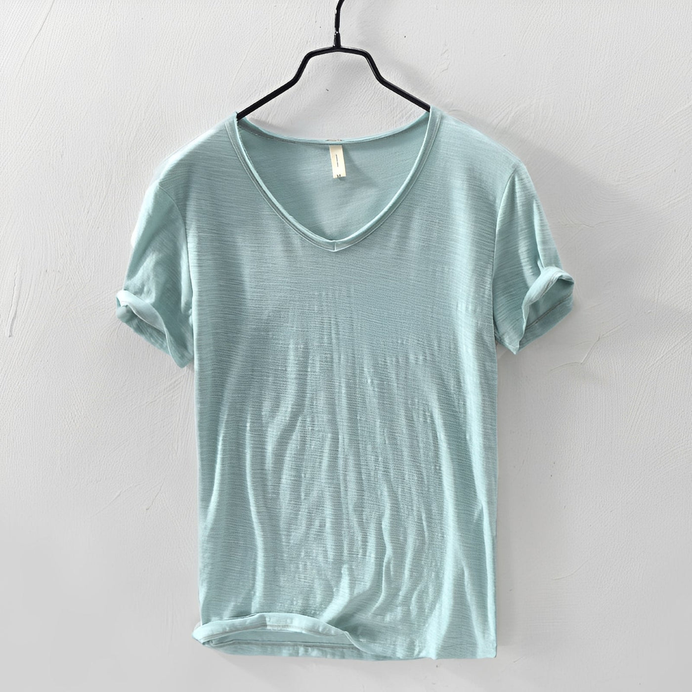 Einfarbiges Herren-T-Shirt — Vayrani — Ansicht 6 — Farbe Grün