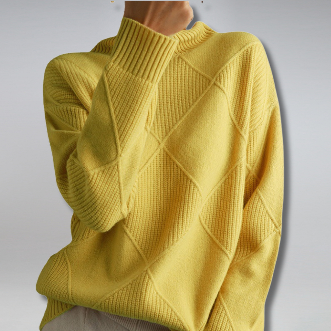 Damen Pullover mit Rollkragen — Vayrani — Ansicht 10 — Farbe Gelb