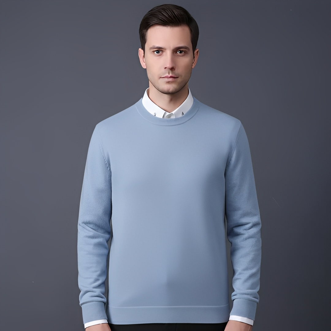 Bequemer und warmer Pullover für Herren — Vayrani — Farbe Beige