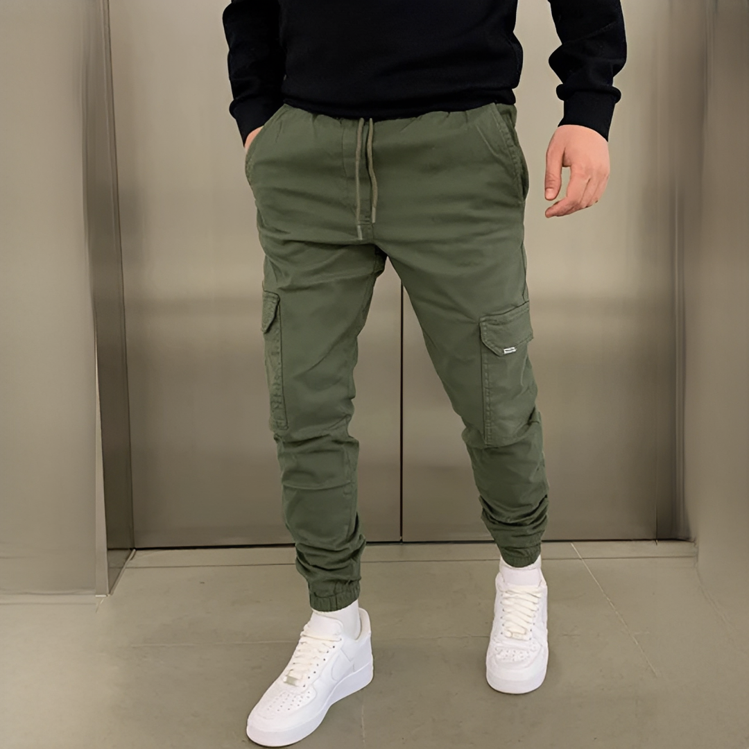 Bequeme Herren Cargo-Hose — Vayrani — Ansicht 3 — Farbe Schwarz