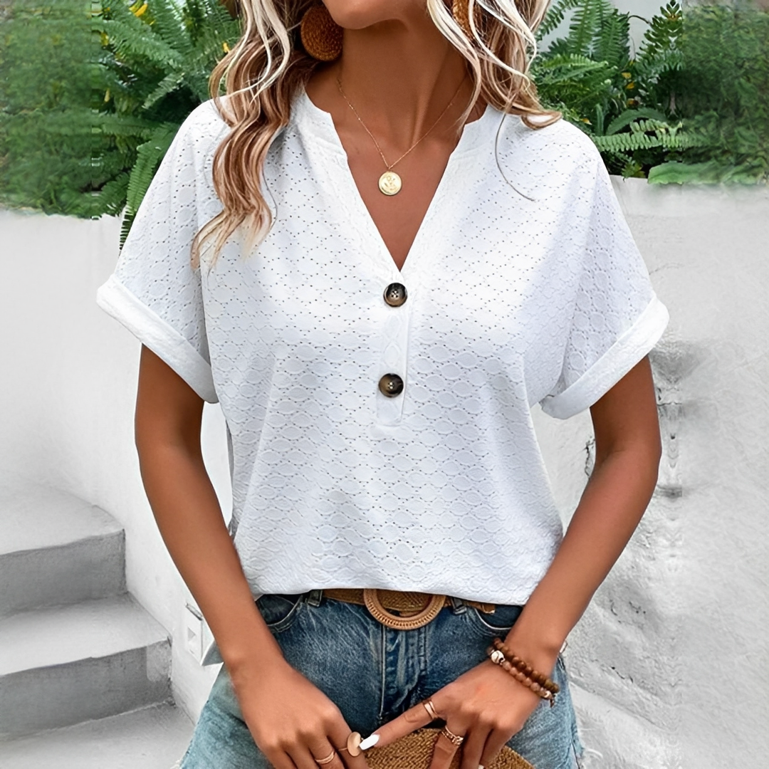 Elegante Bluse für Damen — Vayrani — Ansicht 3 — Farbe Weiß