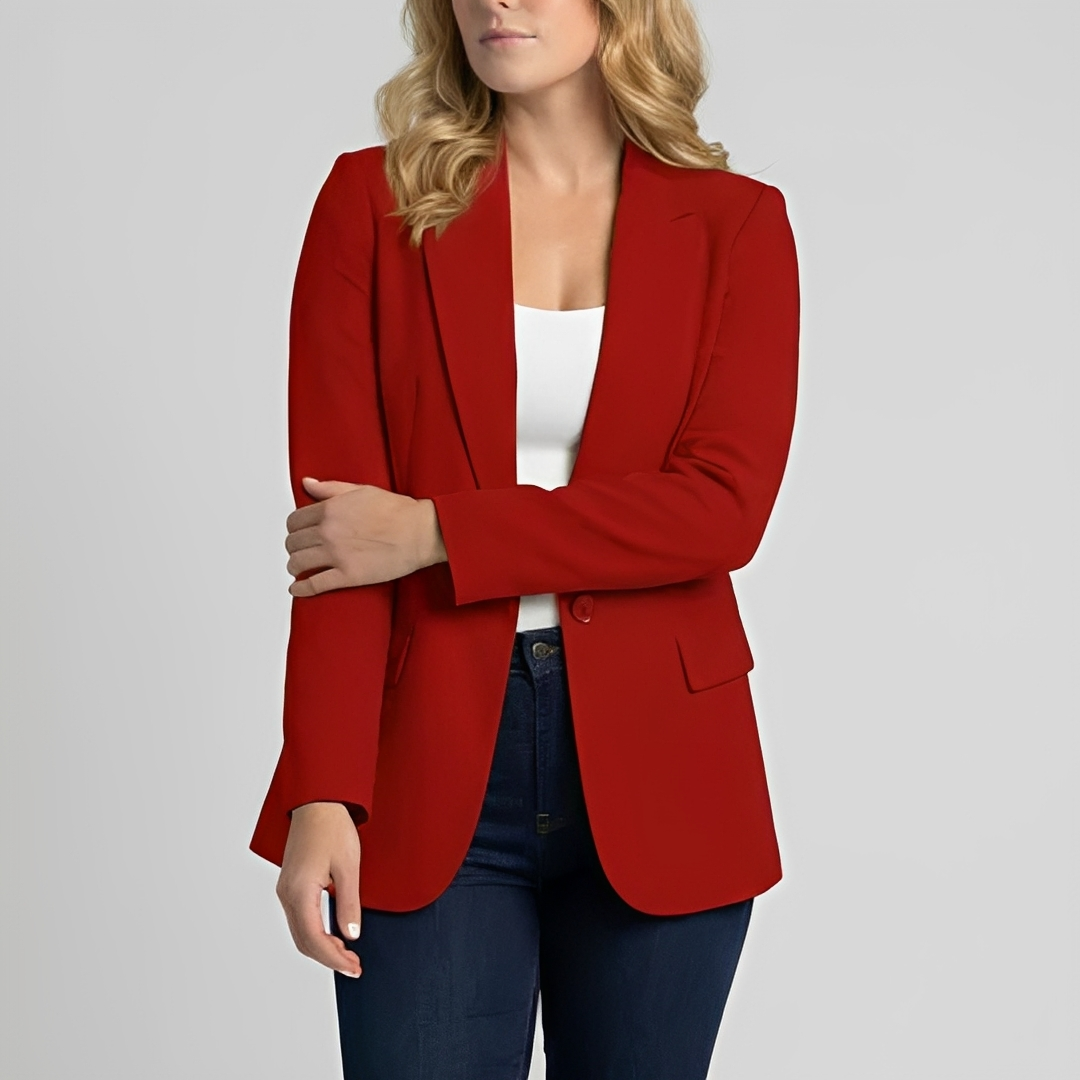 Stilvoller Damenblazer — Vayrani — Ansicht 7 — Farbe Rot