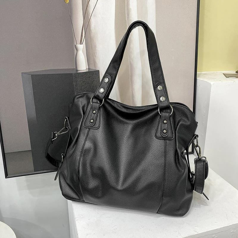 Geräumige Elegante Schultertasche — Vayrani — Ansicht 6 — Farbe Khaki