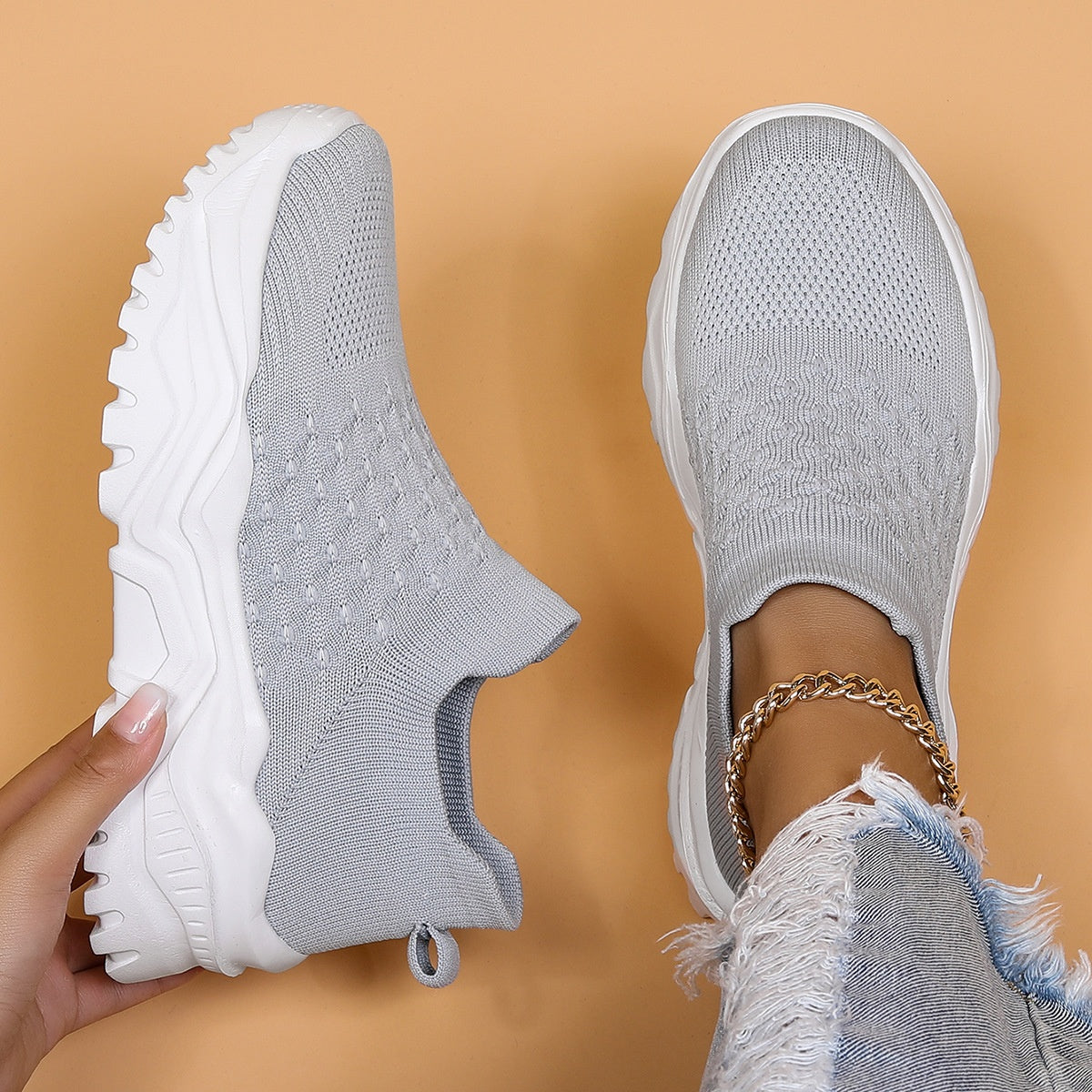 Komfortable Sneaker für Damen — Vayrani — Ansicht 3 — Farbe Weiß