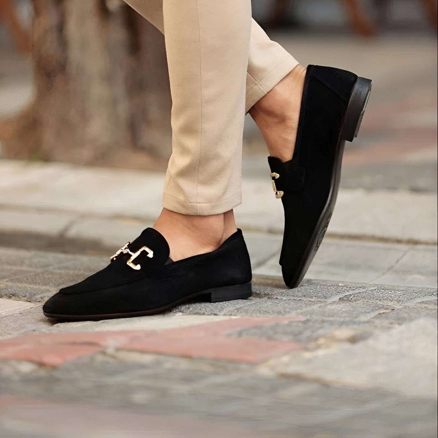 Stilvolle Slipper Loafer — Vayrani — Ansicht 4 — Farbe Beige