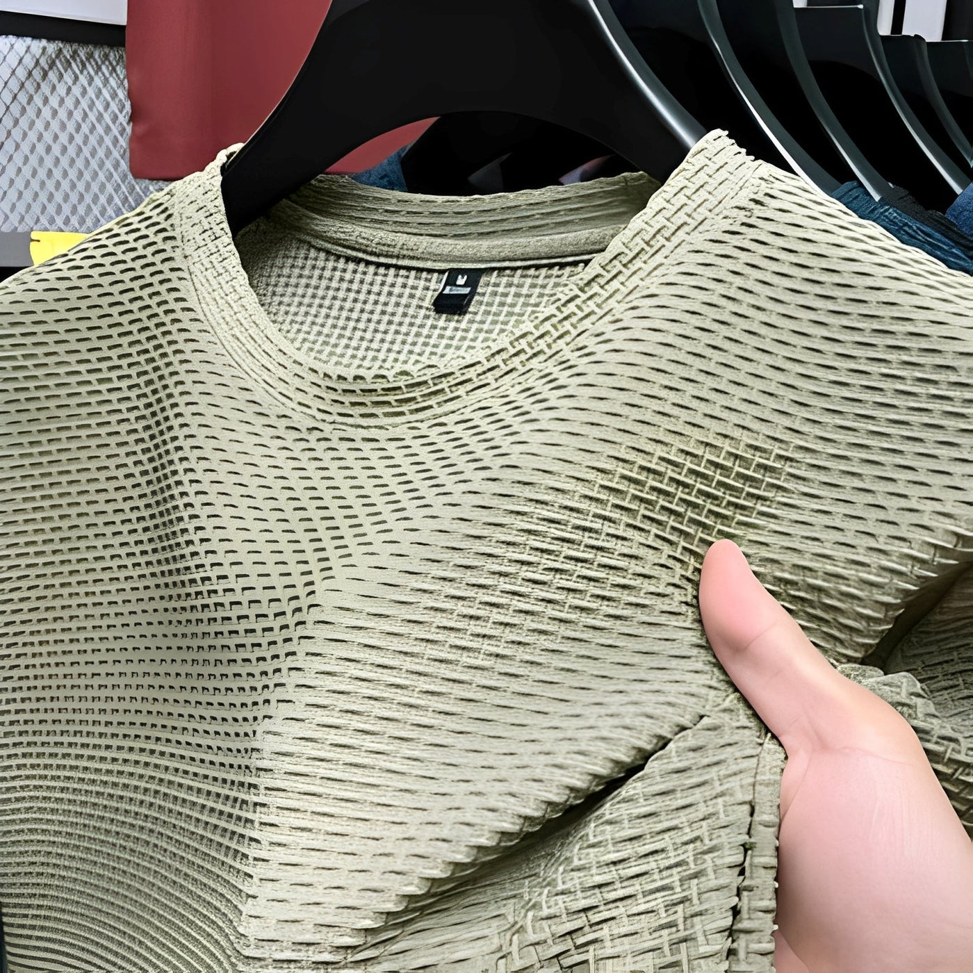 Elegantes Sommer T-Shirt für Herren — Vayrani — Ansicht 3 — Farbe Khaki