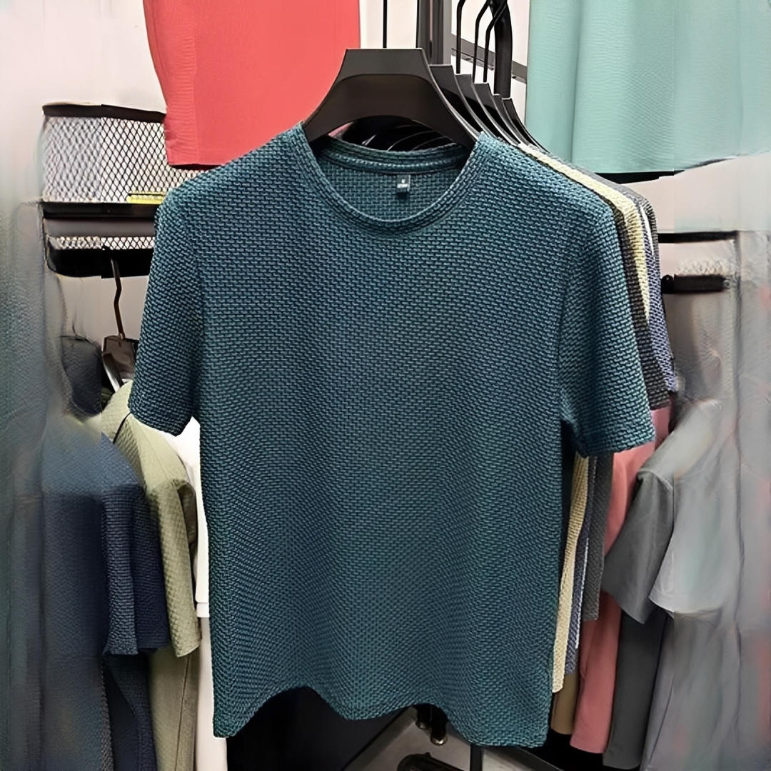Elegantes Sommer T-Shirt für Herren — Vayrani — Farbe Blau