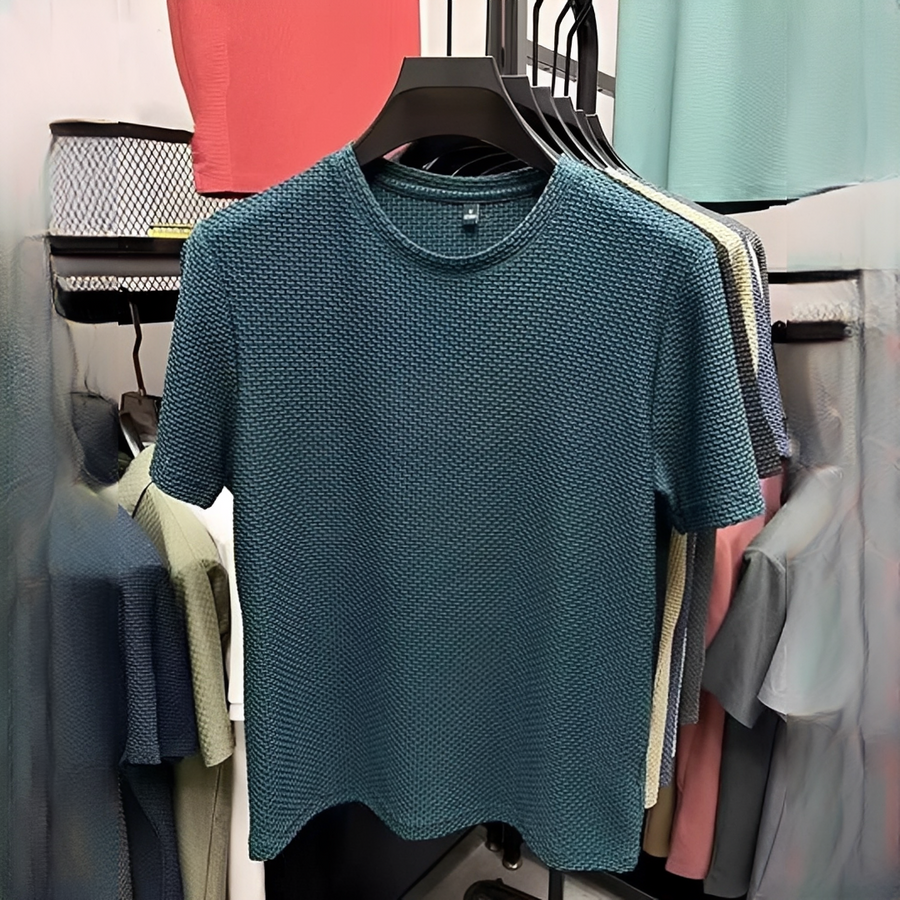 Elegantes Sommer T-Shirt für Herren — Vayrani — Farbe Blau