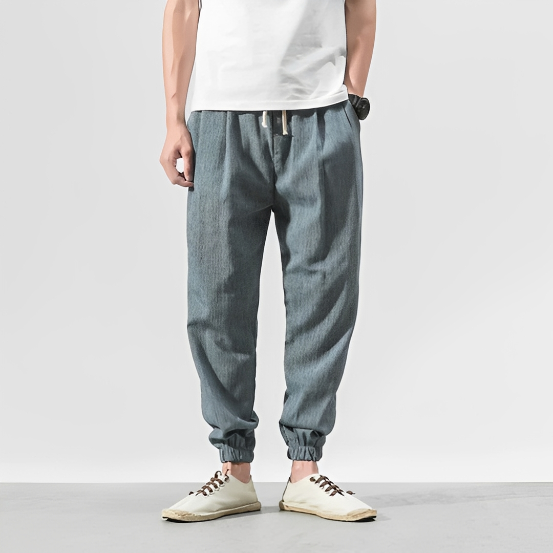 Stylische Herren-Sommerhose — Vayrani — Ansicht 4 — Farbe Beige