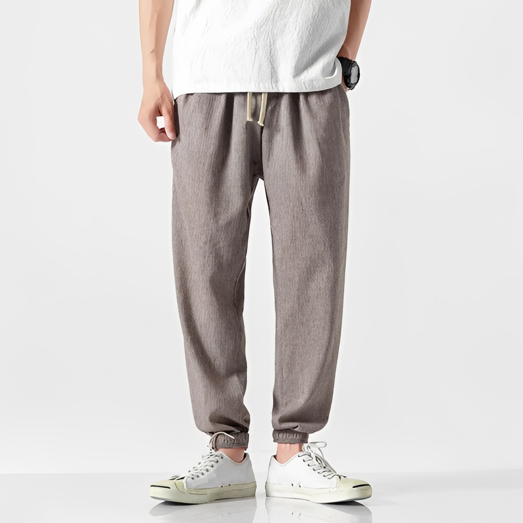 Stylische Herren-Sommerhose — Vayrani — Ansicht 3 — Farbe Beige
