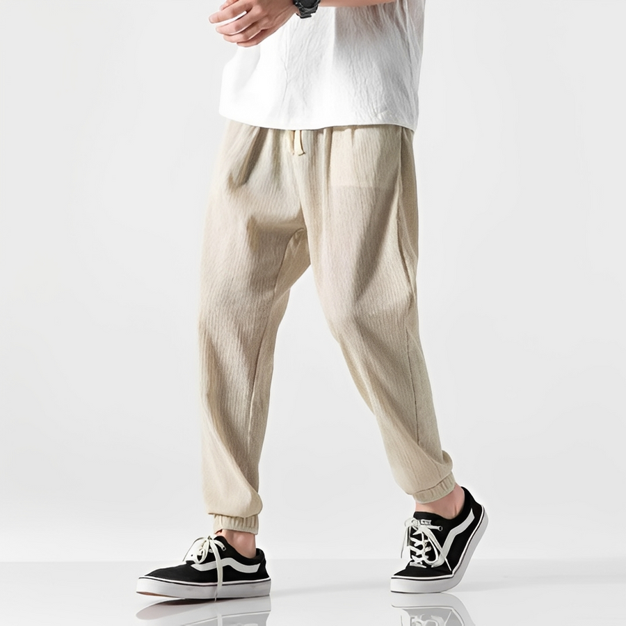 Stylische Herren-Sommerhose — Vayrani — Farbe Beige