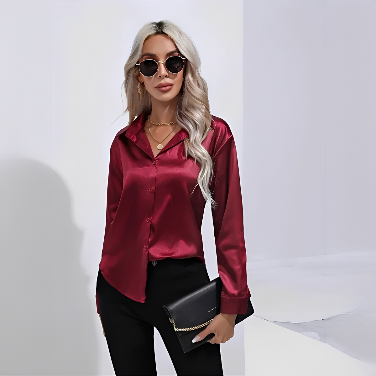 Liliane - Elegante Bluse mit langen Ärmeln