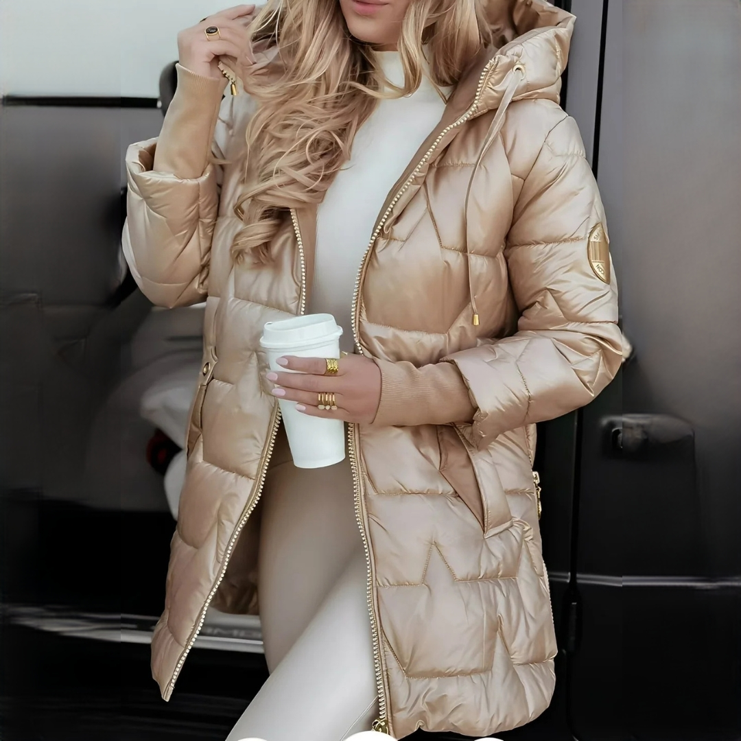 Georgina - Eleganter und warm haltender Mantel mit Kapuze