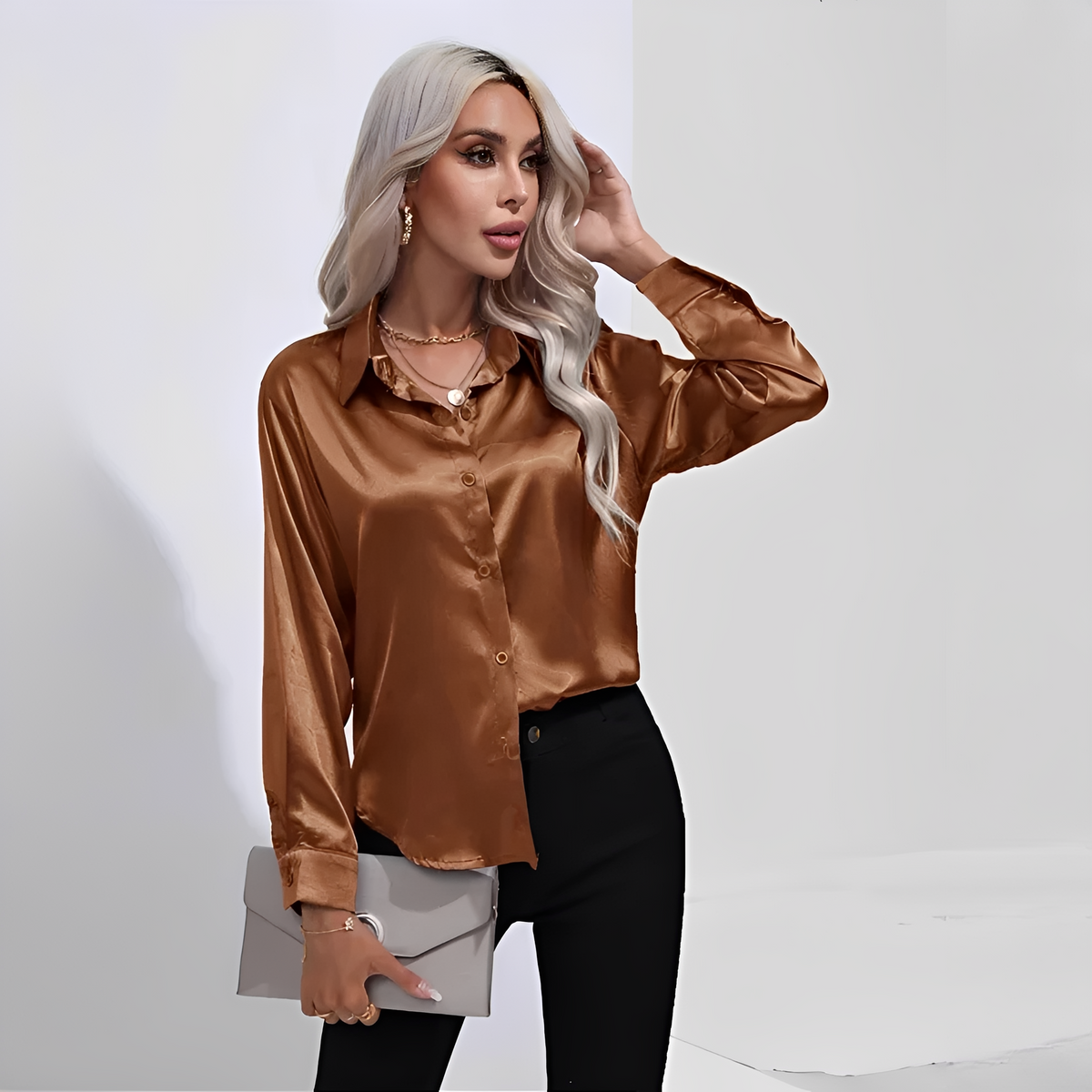 Liliane - Elegante Bluse mit langen Ärmeln