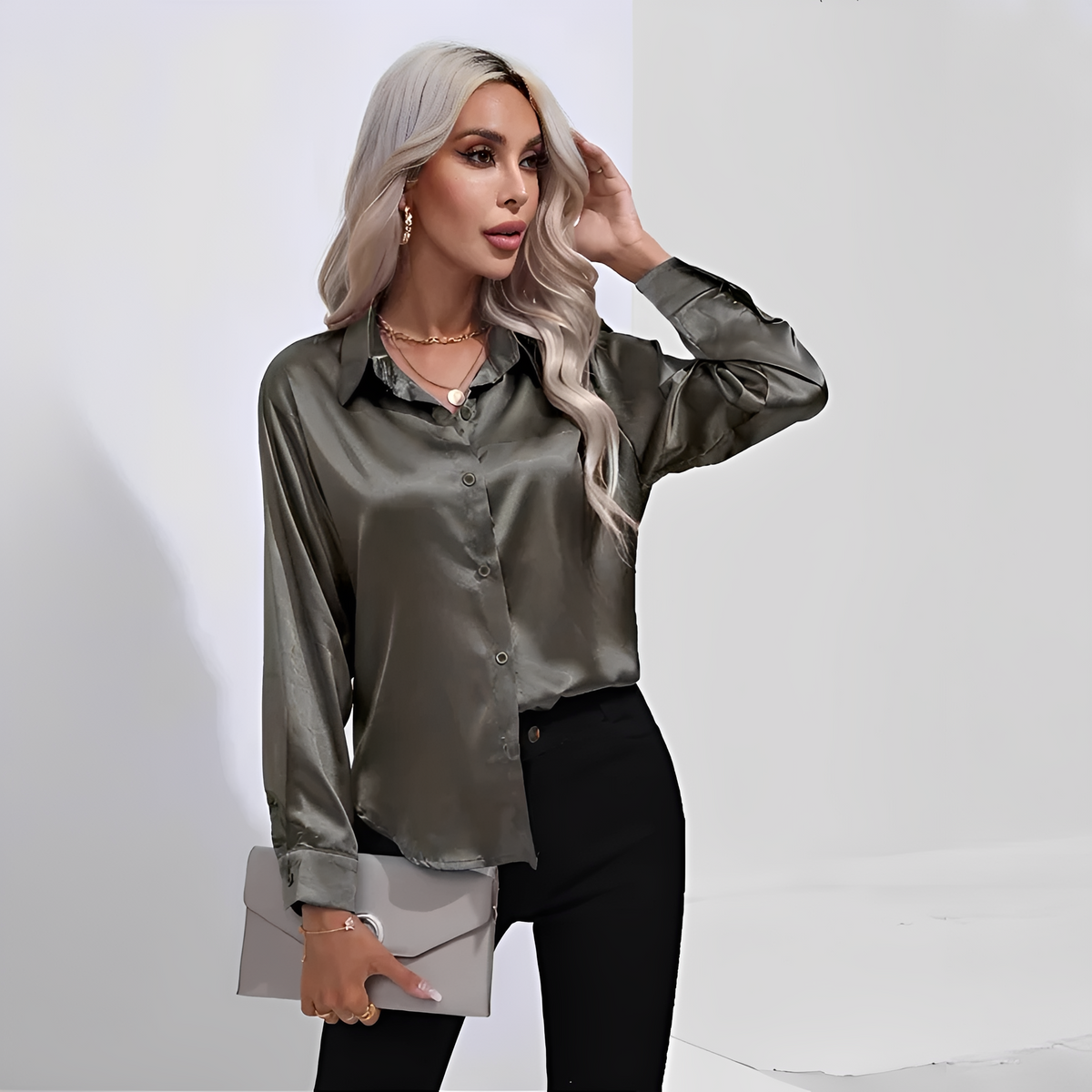 Liliane - Elegante Bluse mit langen Ärmeln