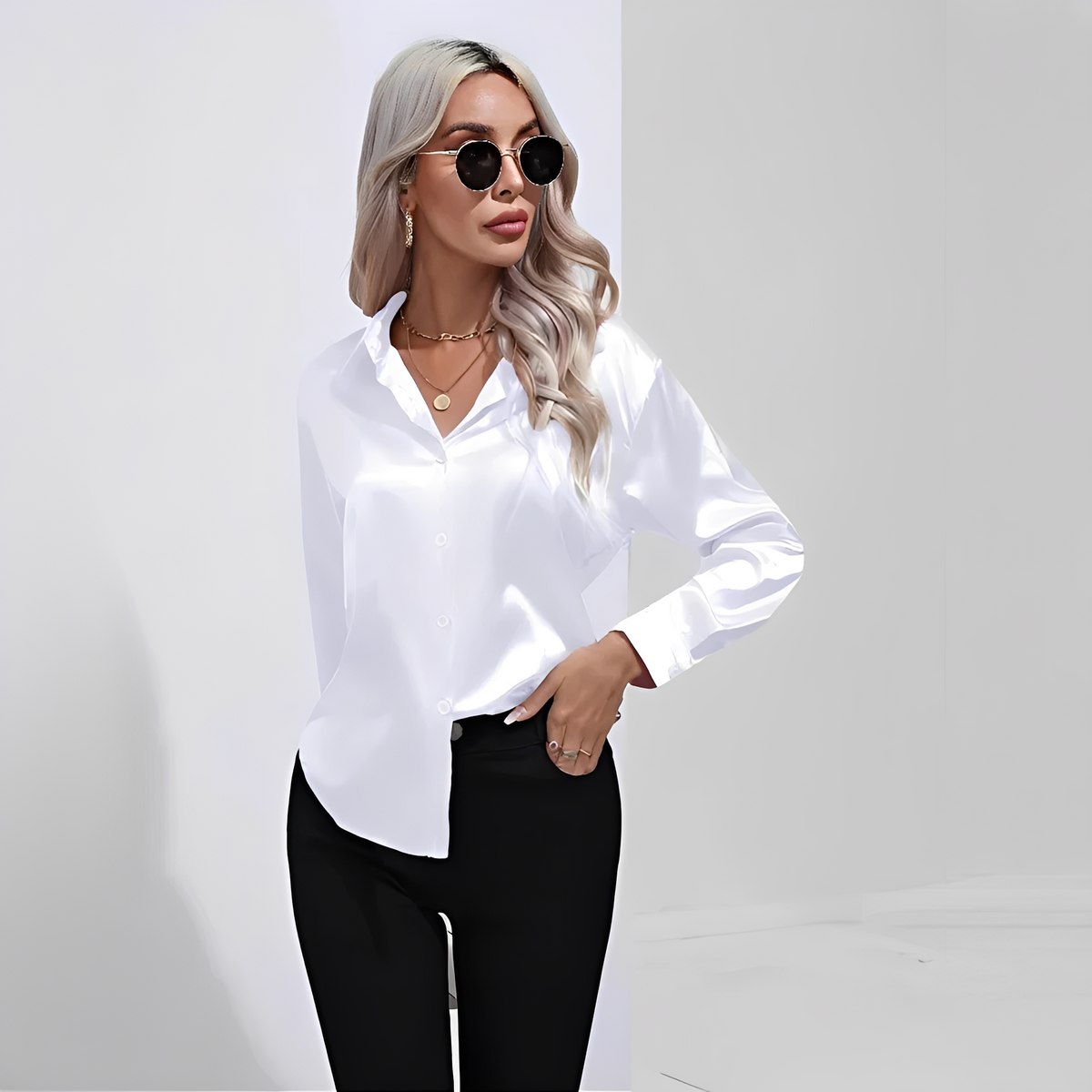 Liliane - Elegante Bluse mit langen Ärmeln