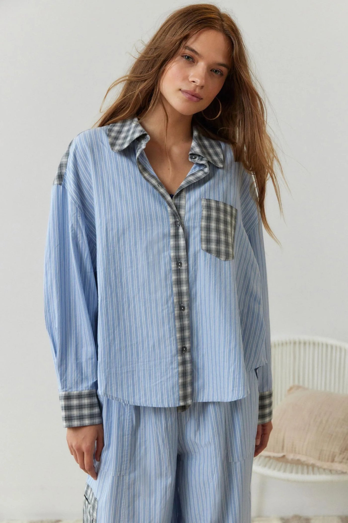 Zweiteiliges Pyjama-Set — Vayrani — Ansicht 6 — Farbe Blau