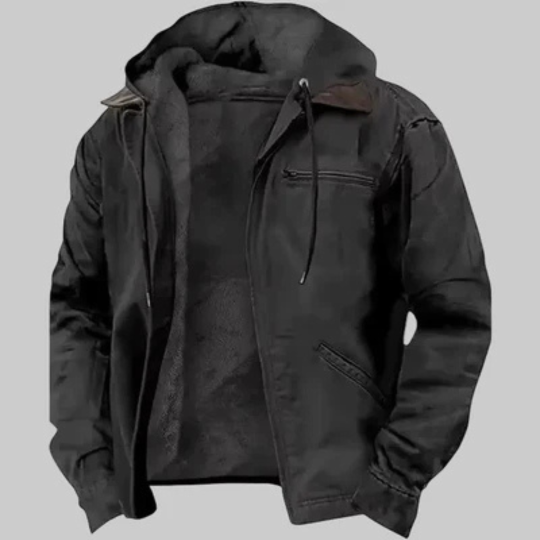 Herren Hoodiejacke mit Kapuze und Reißverschluss - Regular Fit, Vorderreißverschluss, Kängeltaschen