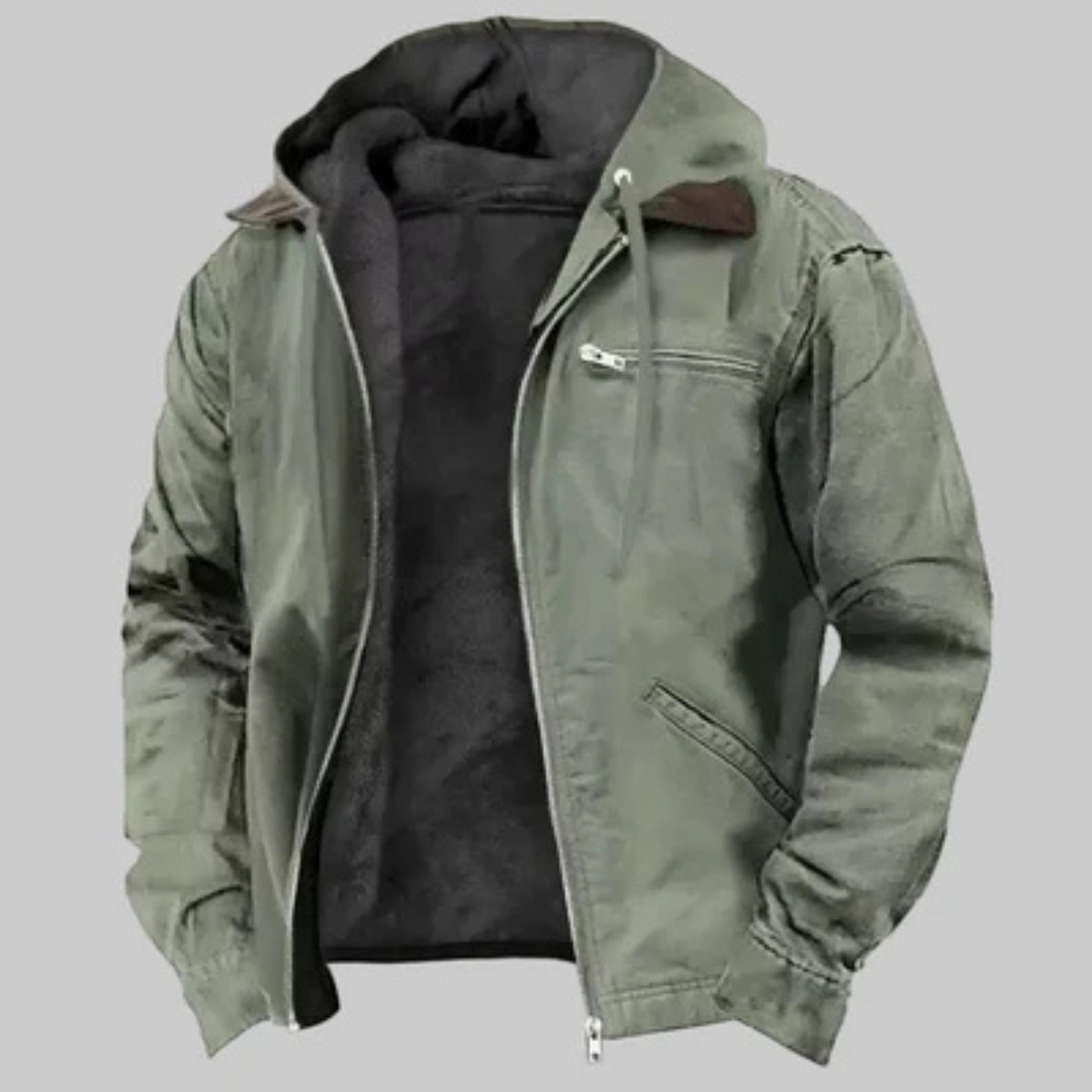 Herren Hoodiejacke mit Kapuze und Reißverschluss - Regular Fit, Vorderreißverschluss, Kängeltaschen