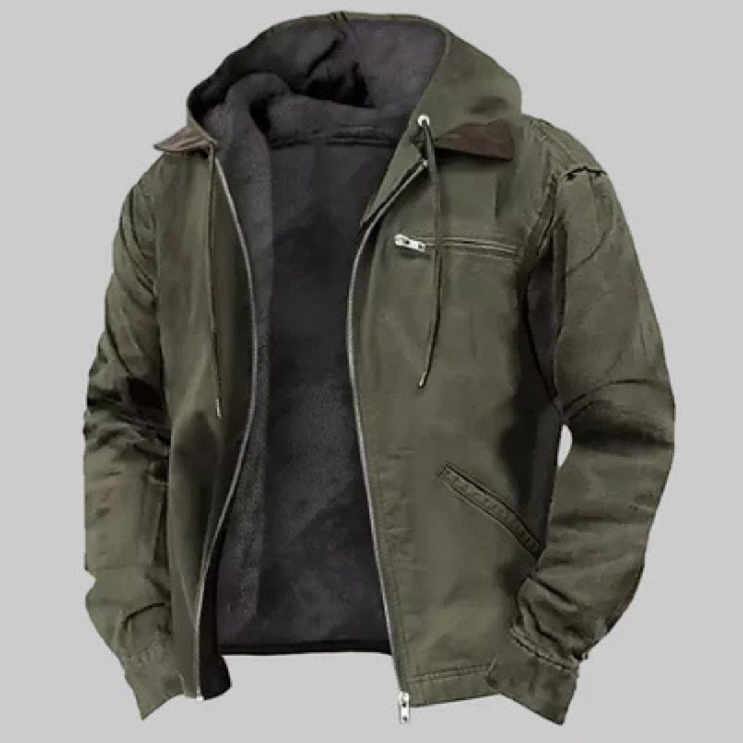 Herren Hoodiejacke mit Kapuze und Reißverschluss - Regular Fit, Vorderreißverschluss, Kängeltaschen