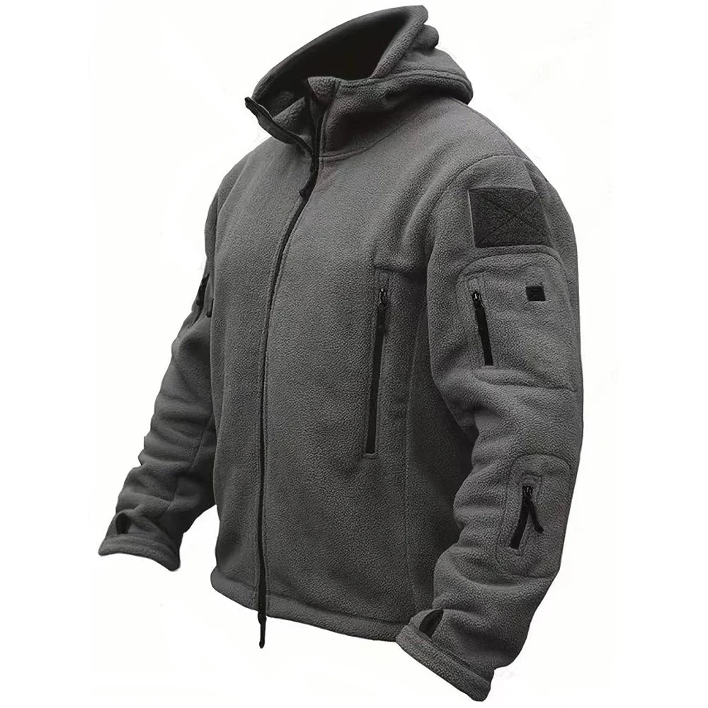 Männerjacke Tactical Hooded Full-Zip mit Utility Taschen - Regular Fit