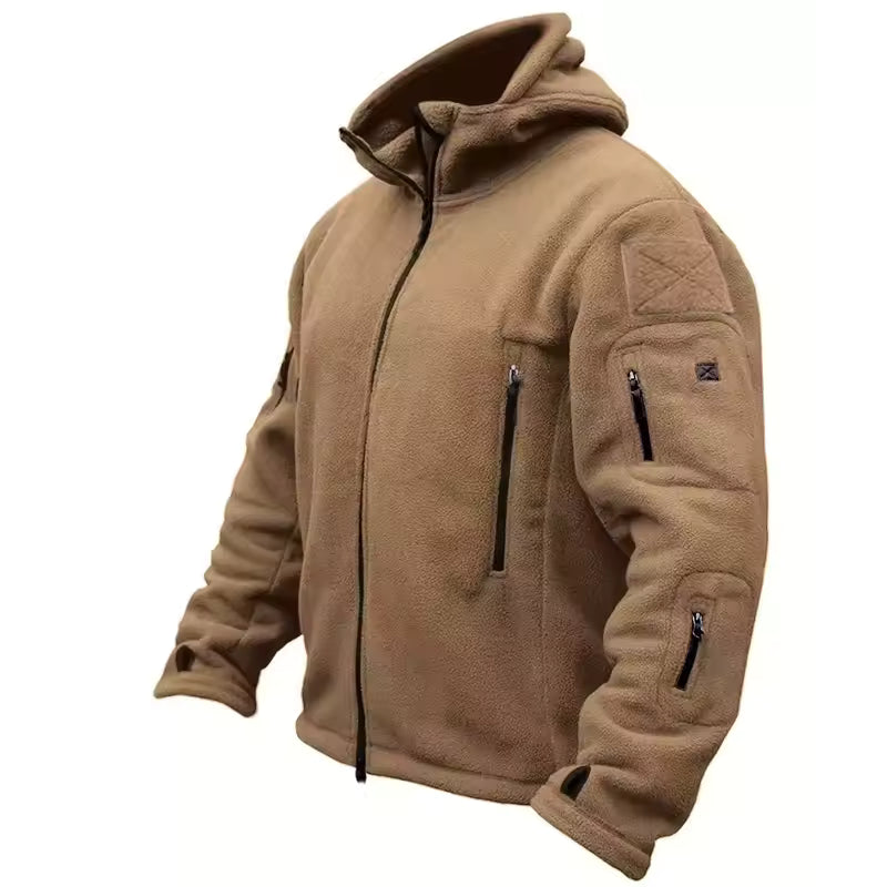 Männerjacke Tactical Hooded Full-Zip mit Utility Taschen - Regular Fit
