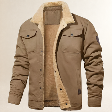 Men's Trucker Jacke - Reine Passform, Button-Front, Brusttaschen mit Patten