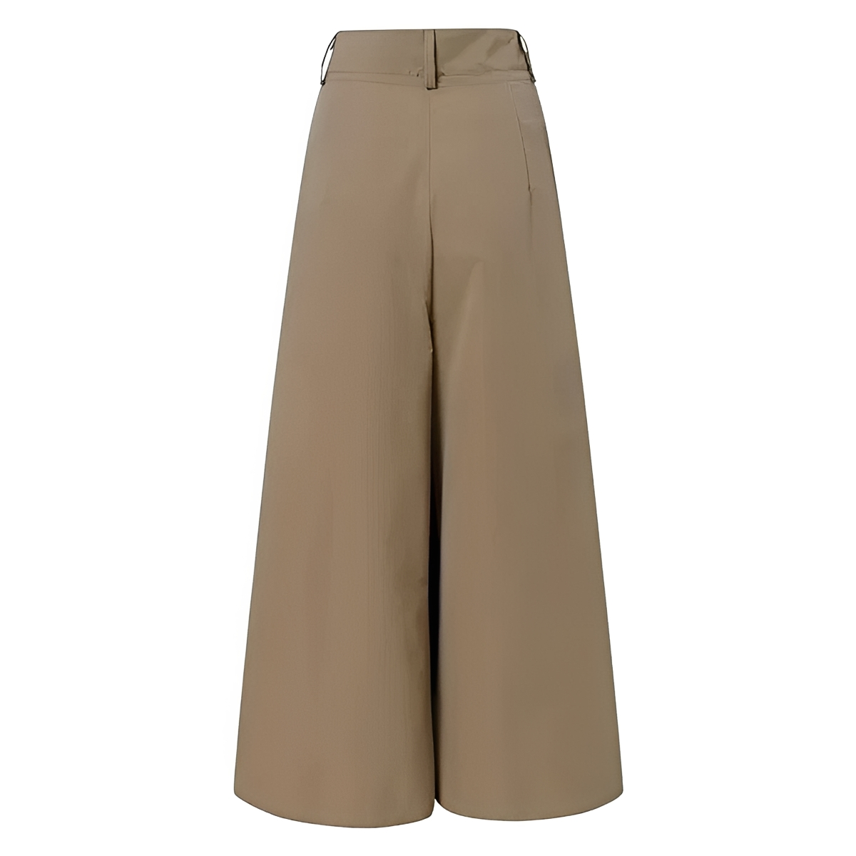 Damen Hochtaillierte Weite Hose mit Faltendetails und Taschen