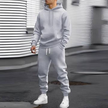 Herren Jogginganzug mit Kapuzenhoodie und Jogpants - Lockere Passform mit Kängurutasche