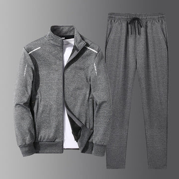 Herren-Trainingsanzug mit Stehkragen und Taschen mit Reißverschluss - Normale Passform