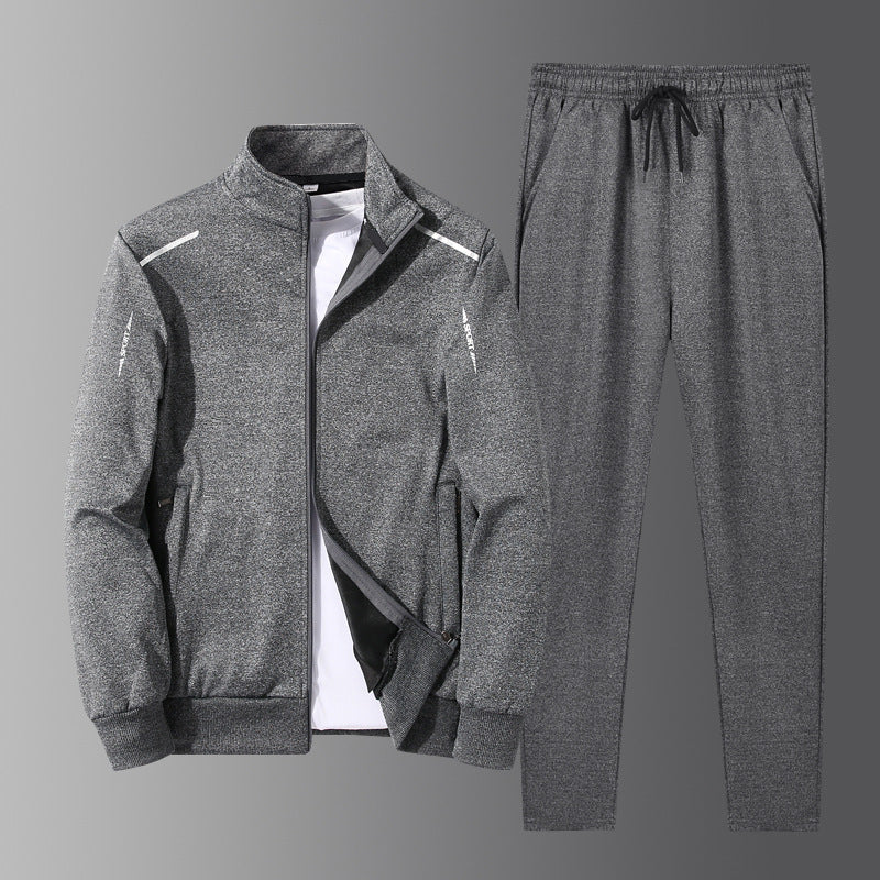Herren-Trainingsanzug mit Stehkragen und Taschen mit Reißverschluss - Normale Passform